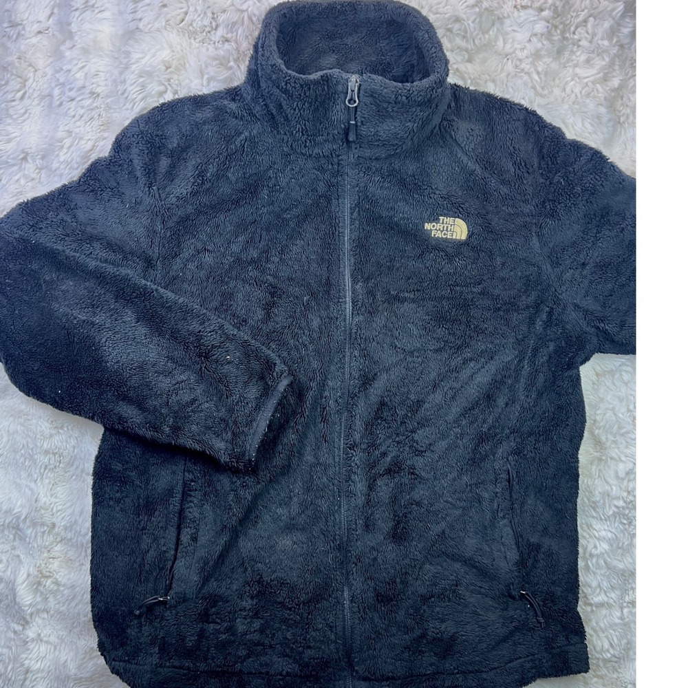 The North Face Osito Fleece Jacket Womens XL Black Full Zip High Pile Plush